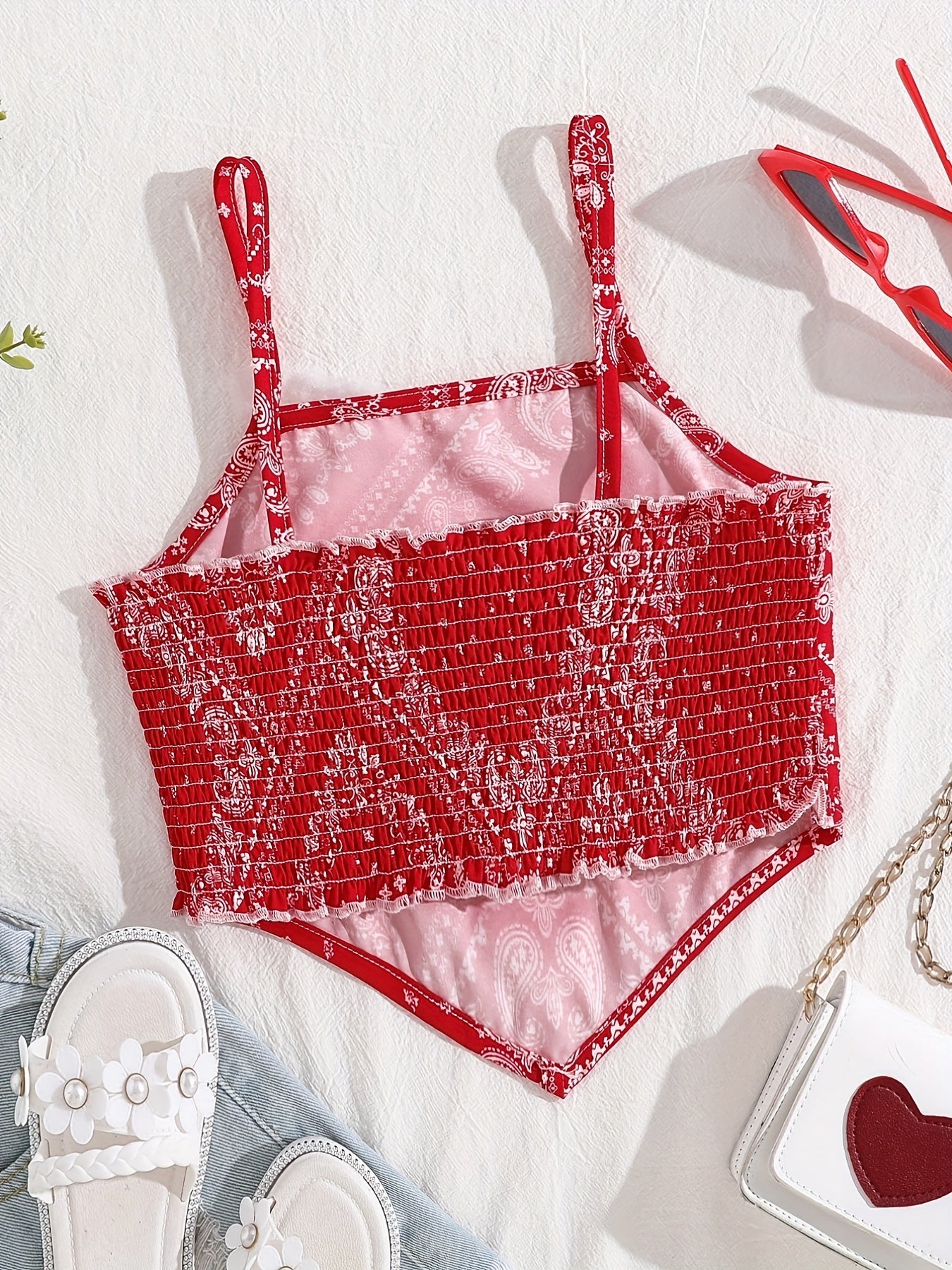 Kid's Paisley Camisole Spaghetti Straps Top
