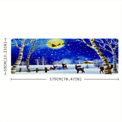 Christmas Cartoon Foot Mat Non-slip Long Strip Carpet