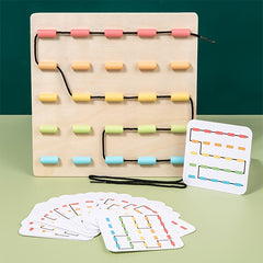 Wooden String Threading Game for Early Childhood Development