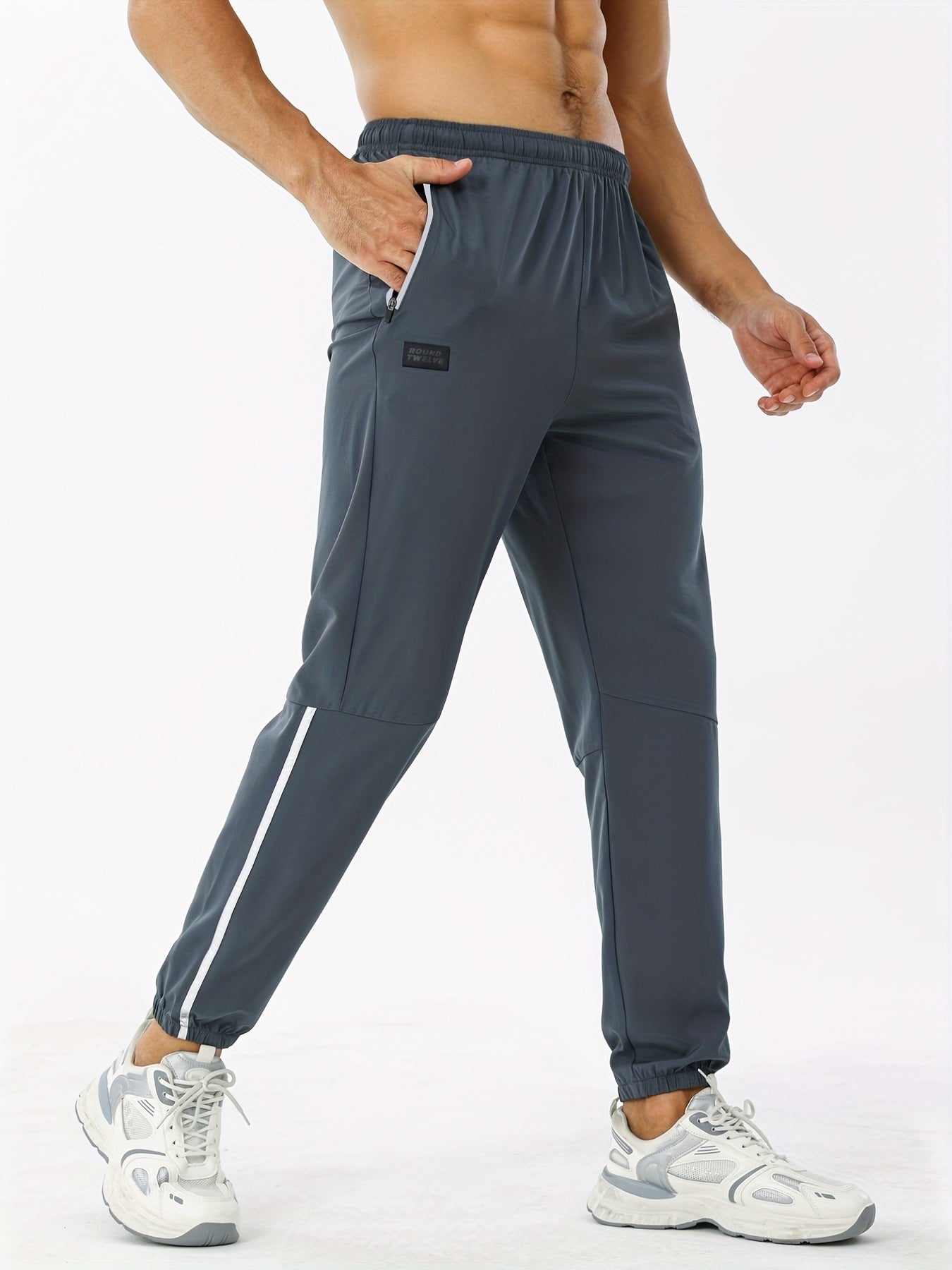 Men's Elastic Waist Active Pants for Outdoor Sports