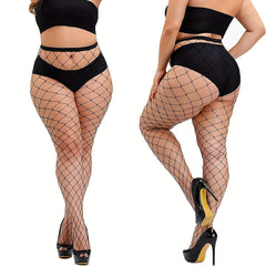 Sexy Stockings Women's Plus Argyle Patterned Fishnet Tights