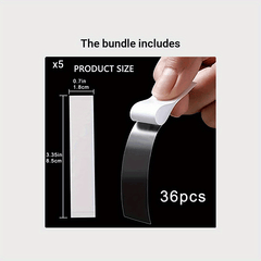 36pcs Double Sided Tape Clothes Adhesive Transparent Skin Shade