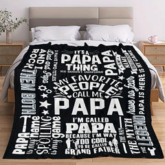 Grandpa Gift Blanket For Outdoor Camping Sofa Living Room Decor