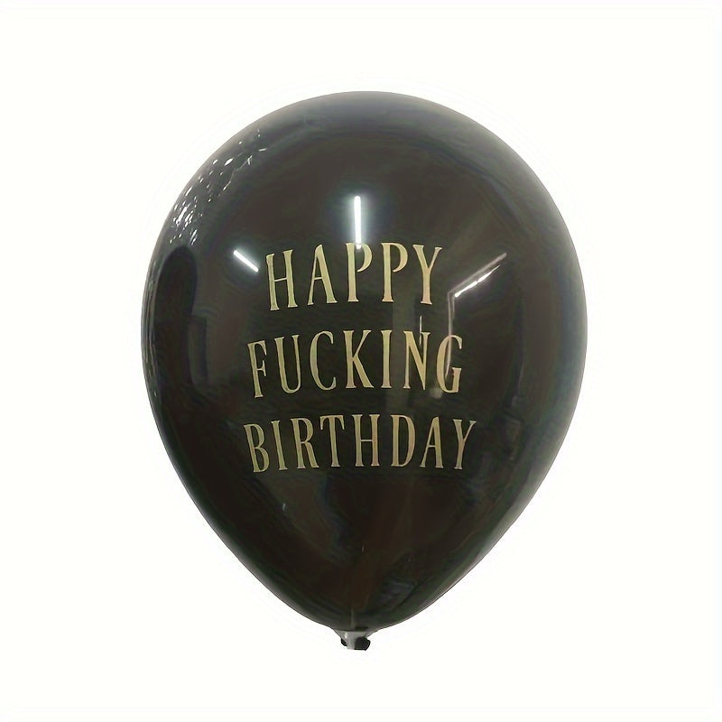 10pcs Birthday Balloons Letters Printed Balloons for Party Decoration