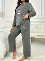 Cozy Letter Print Lounge Set Women's Loungewear