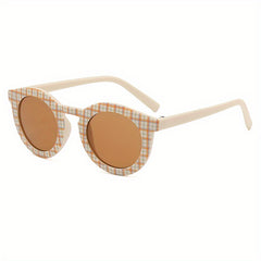 Y2K Checkerboard Plaid Sunglasses Sun Protection Holiday Accessories