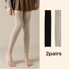 2 Pairs Cashmere Knee High Leg Warmers Women's Stockings