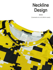 Men's Quick Dry Breathable Fitness Tops Long Sleeve Highly Stretch Crew Neck
