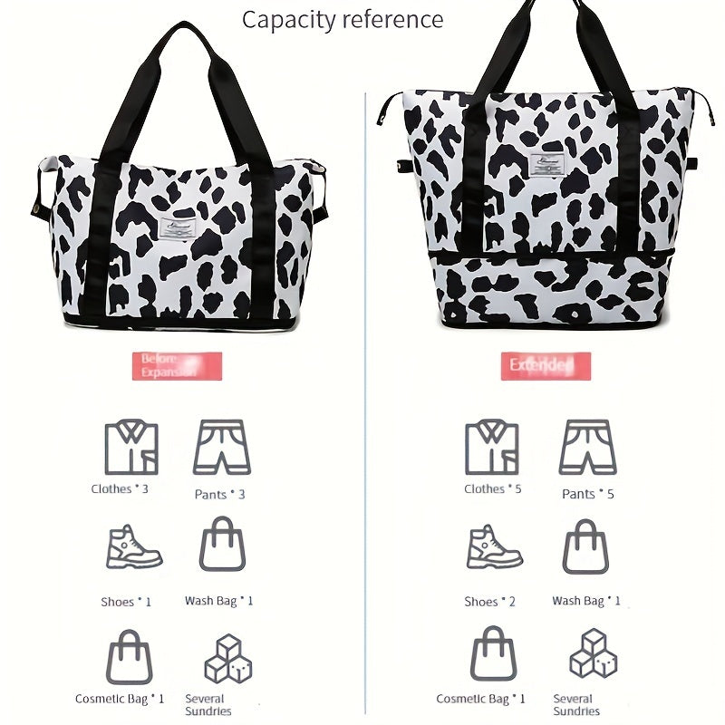 Expandable Tote Bag Dry Wet Separation Swimming Yoga Fitness Bag
