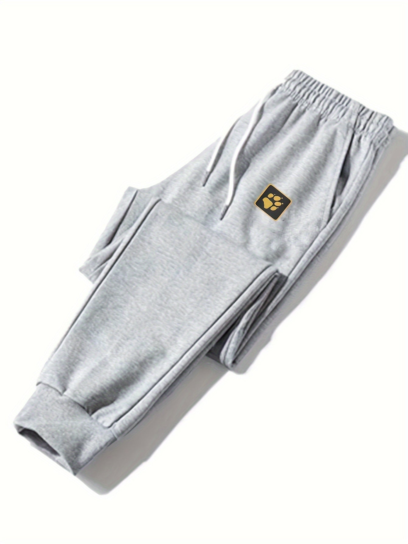Dog Paw Pattern Men's Drawstring Sweatpants Pocket Casual Comfy Jogger Pants