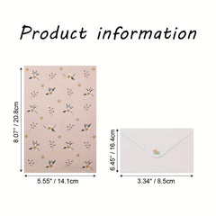 Set of 9 Letterhead Paper and 3 Envelopes Stationery Set