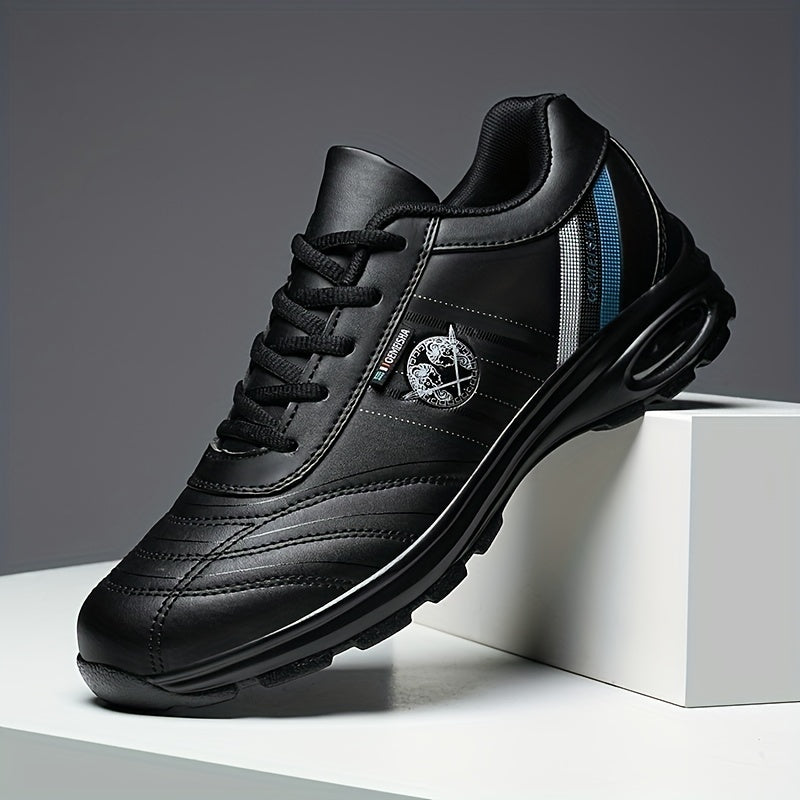 Men's Leather Casual Sports Shoes Round Toe Sneakers
