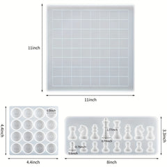 Chess Board Silicone Resin Mold DIY Chess Board Game Resin Casting Mold