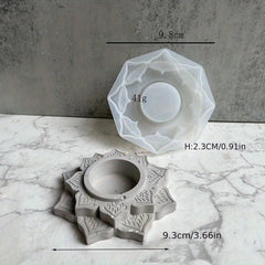 Retro Candlestick Silicone Mold DIY Irregular Flower Storage Mold