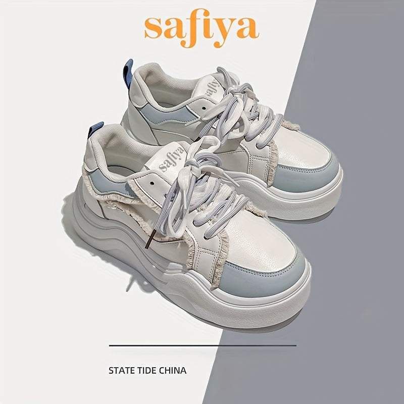 Women's Lace-Up Platform Sneakers Comfortable Board Shoes