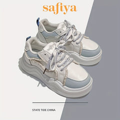 Women's Lace-Up Platform Sneakers Comfortable Board Shoes