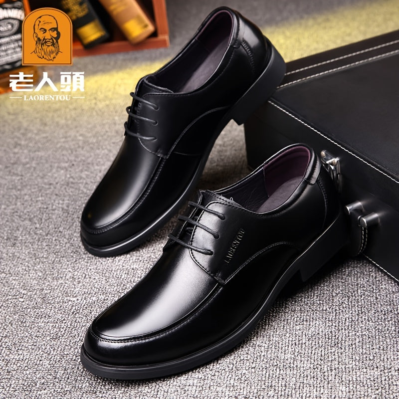 LAORENTOU Men Leather Loafer Slip On Lightweight Dress Shoes