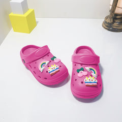 Kid's Cartoon Clog With Charms Non Slip Sandal Slippers