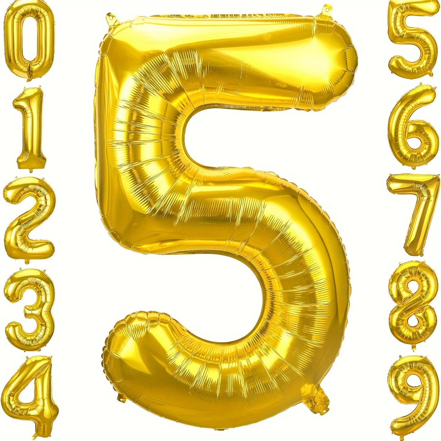 Gold Number Balloon Birthday Decoration