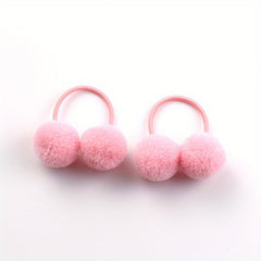 2pcs Ball Hair Ties Bands Headwear for Girls