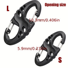 15pcs Dbl Headed S Hook Buckle Backpack Keychain for Camping