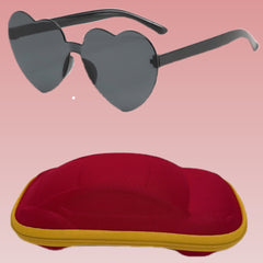 Heart Shape Sunglasses Lovely Candy Frameless Glasses For Party Stage