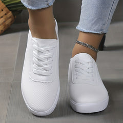 Women's Lace-Up Low Top Skate Shoes Casual Sports Walking Shoes