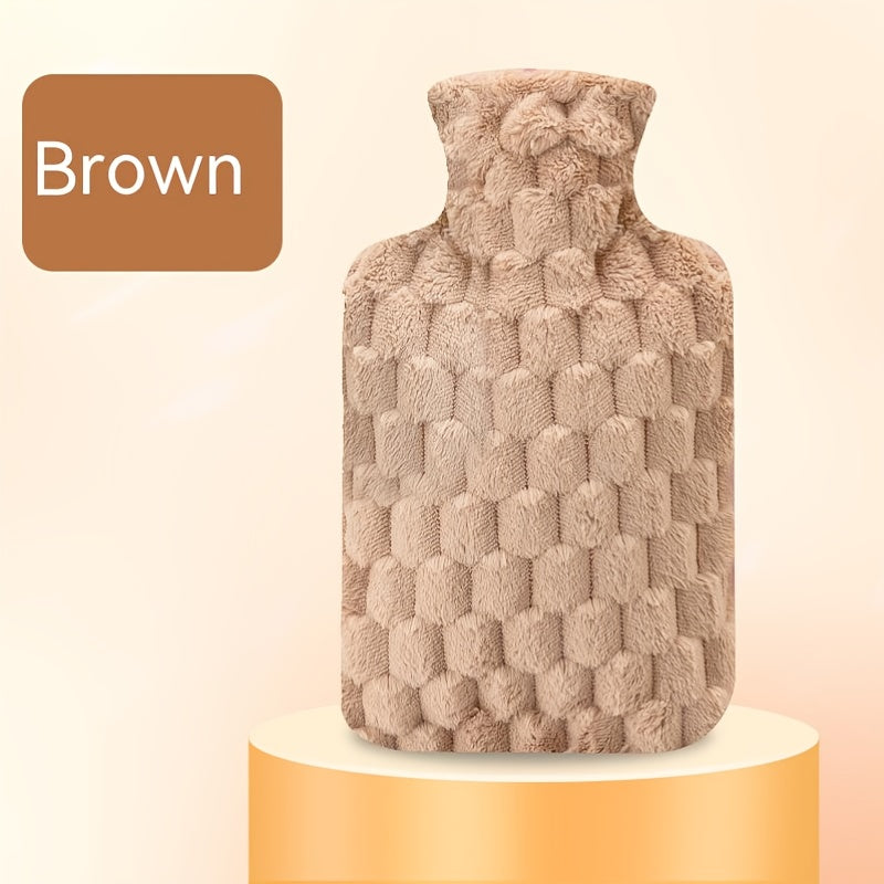 Plush Cloth Cover Hot Water Bag Large Capacity Hand Warmer