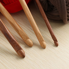 20pcs Wooden Aluminum Crochet Set for Sweater Weaving Knitting Craft Sewing DIY