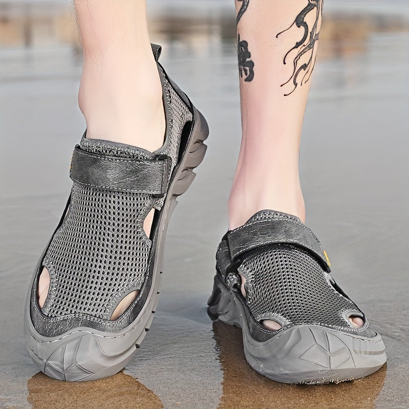Men's Closed Toe Sandals Breathable Non Slip Beach Shoes