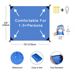 70x55 Outdoor Pocket Blanket Waterproof Travel Camping Picnic Beach Hiking