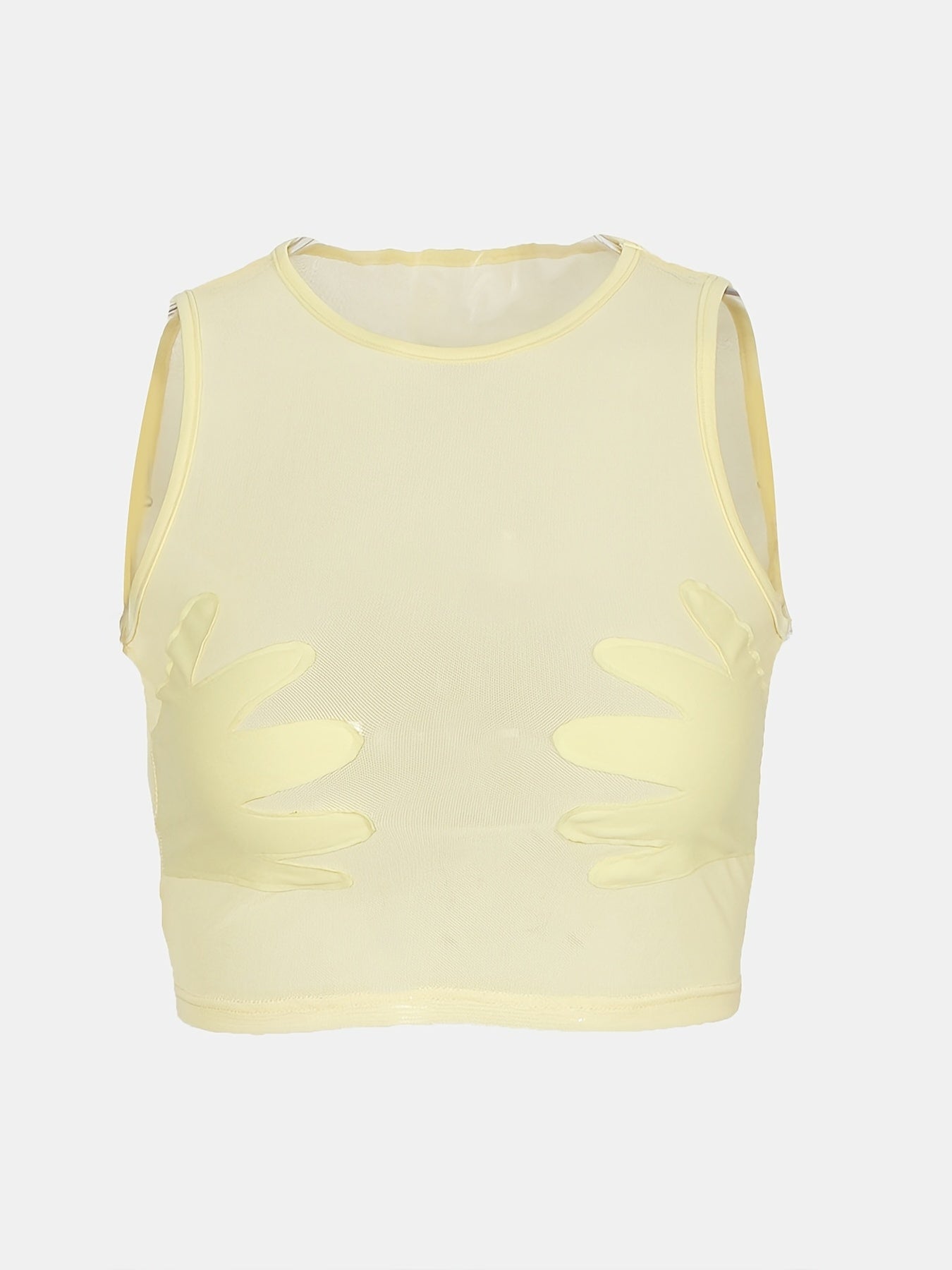 Y2K Sheer Tank Top Sexy Crew Neck Sleeveless Summer Tank Top Women's Clothing