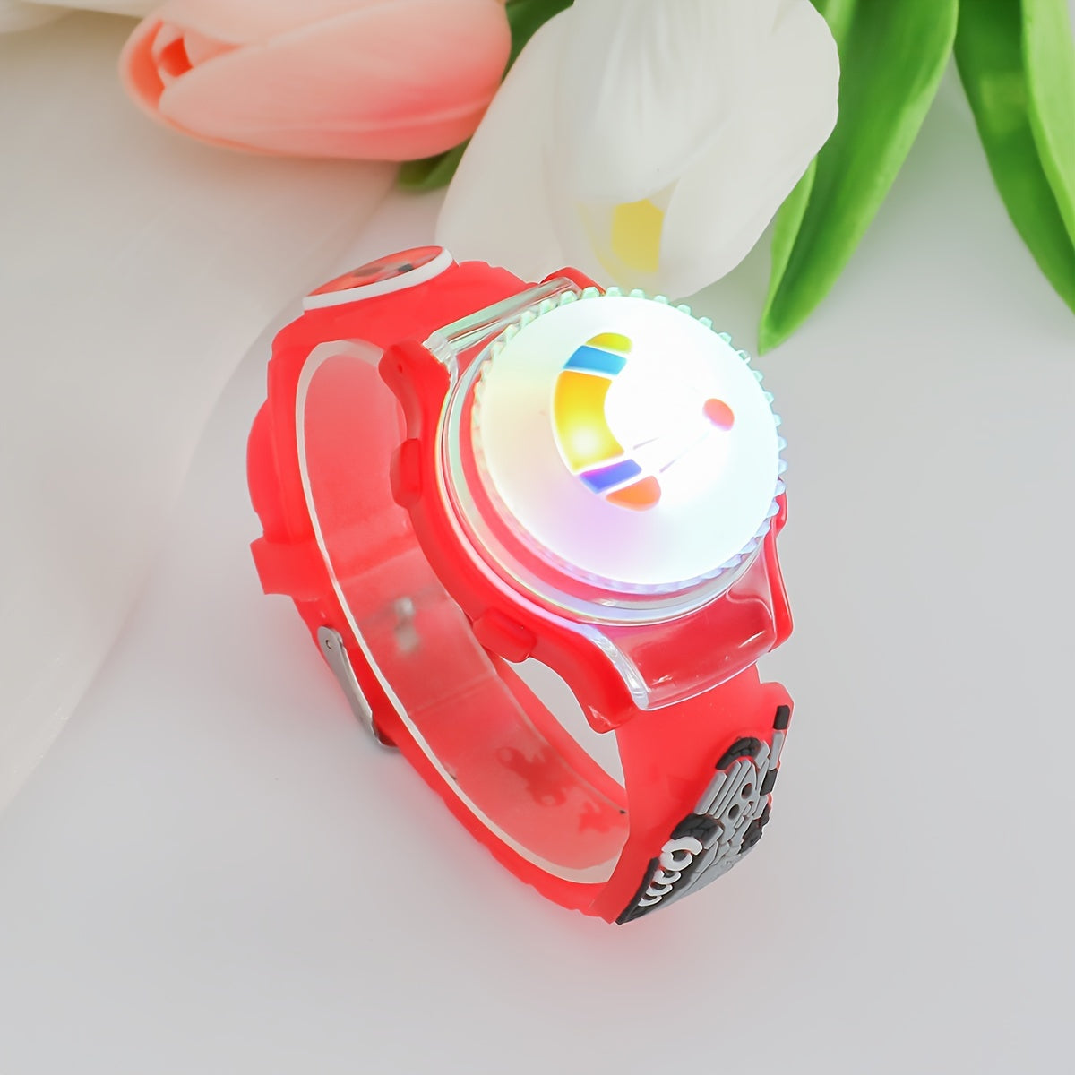 Red LED Fidget Spinner Watch for Kids