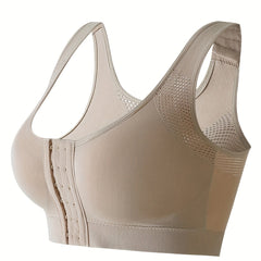 Front Buckle Sports Bra Comfy & Breathable Tank Bra