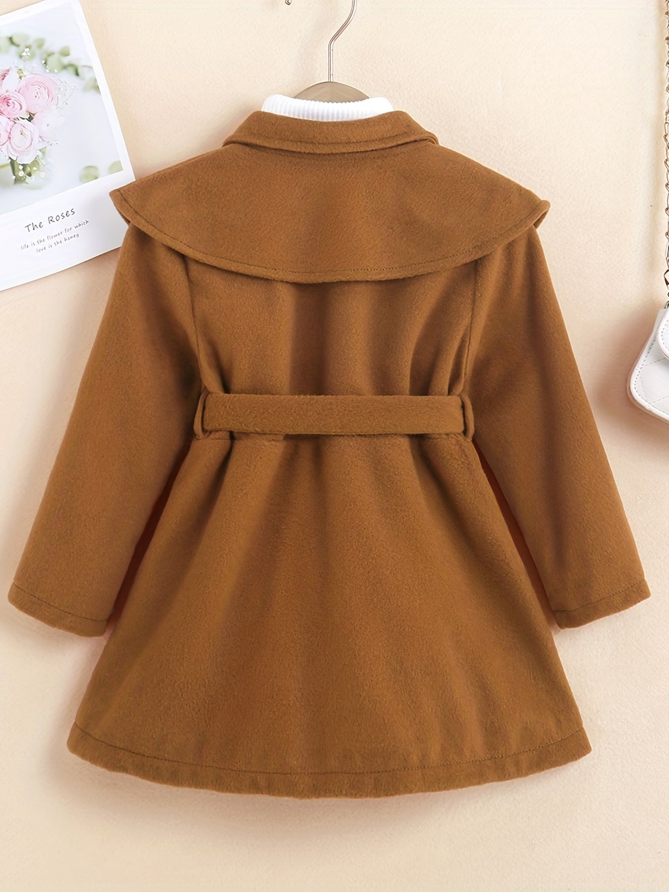 Girls Button Down Overcoat for Spring Fall Winter