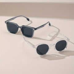 2 Pairs Men's Classic Square Frame Sunglasses with Case
