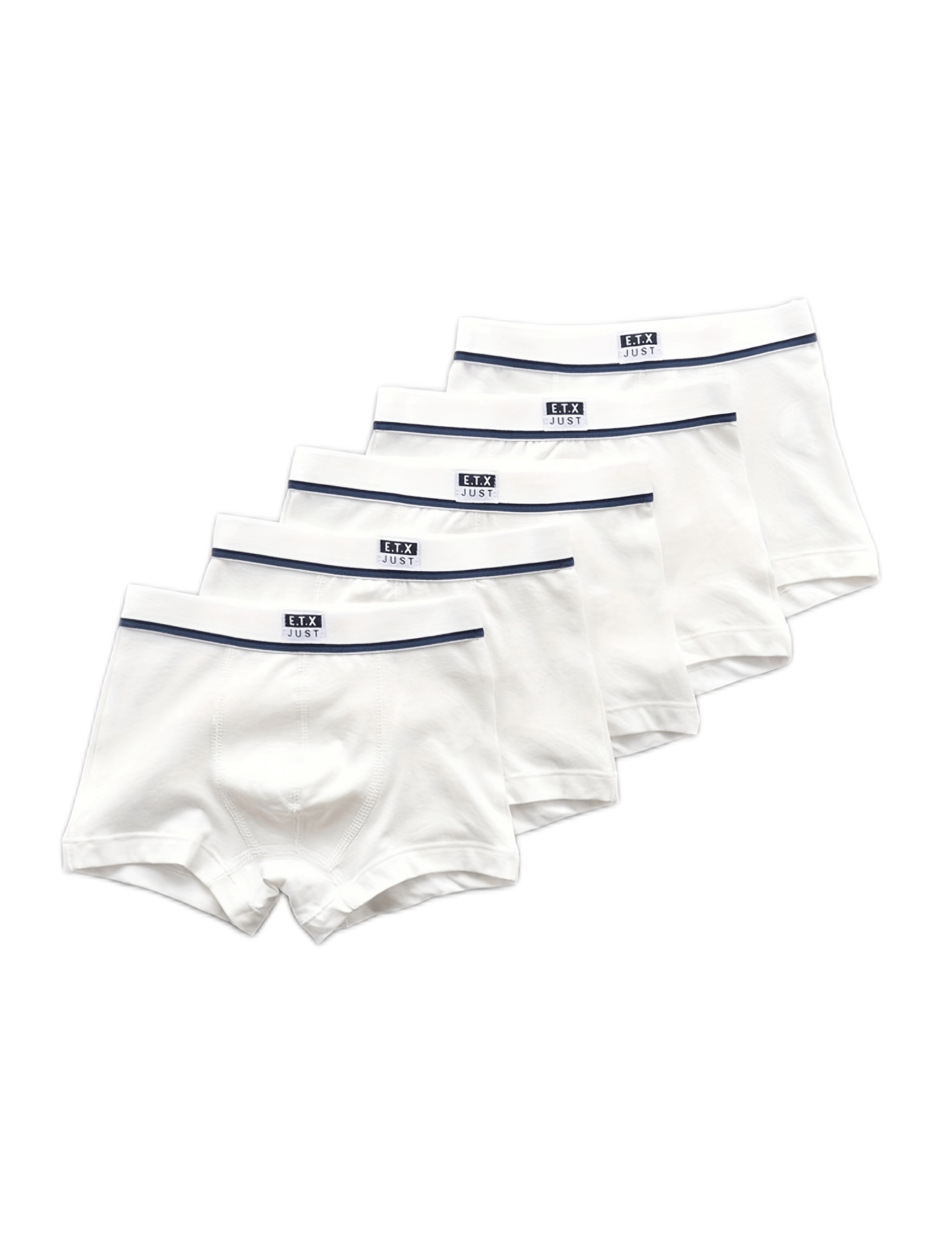 5pcs Toddler Boys Boxer Briefs Contrast Trim Cotton Underwear