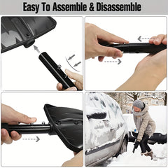 3 Piece Set Portable Snow Shovel - Foldable Winter Emergency Shovel