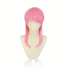 Pink Anime Wig Heat Resistant Synthetic Wig Wig Cap Set