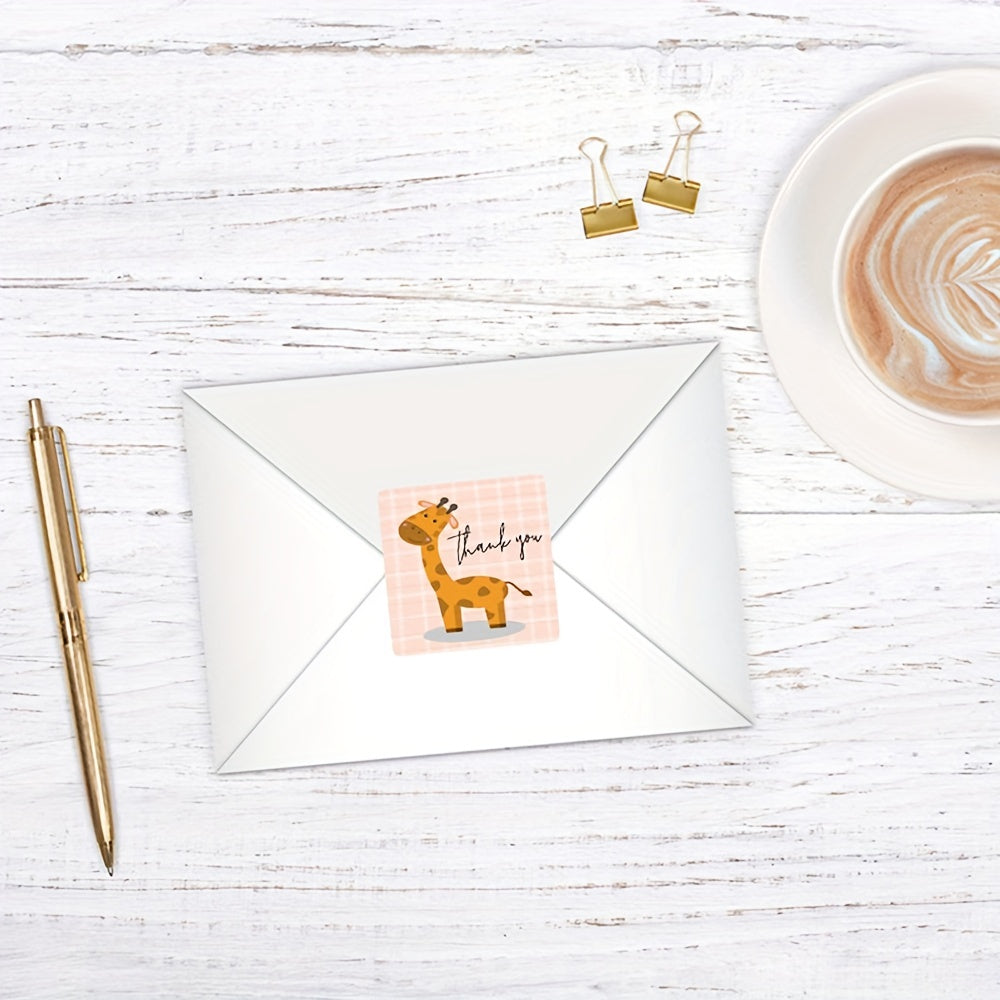 300pcs Animal Thank You Stickers for Business Cards