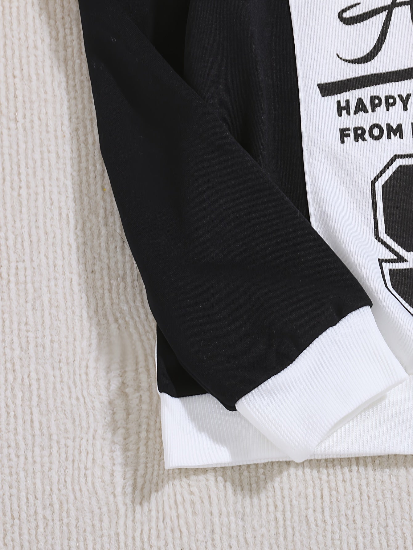 BE HAPPY Print Hoodies Girls Long Sleeve Pullover Kids Clothes Sports