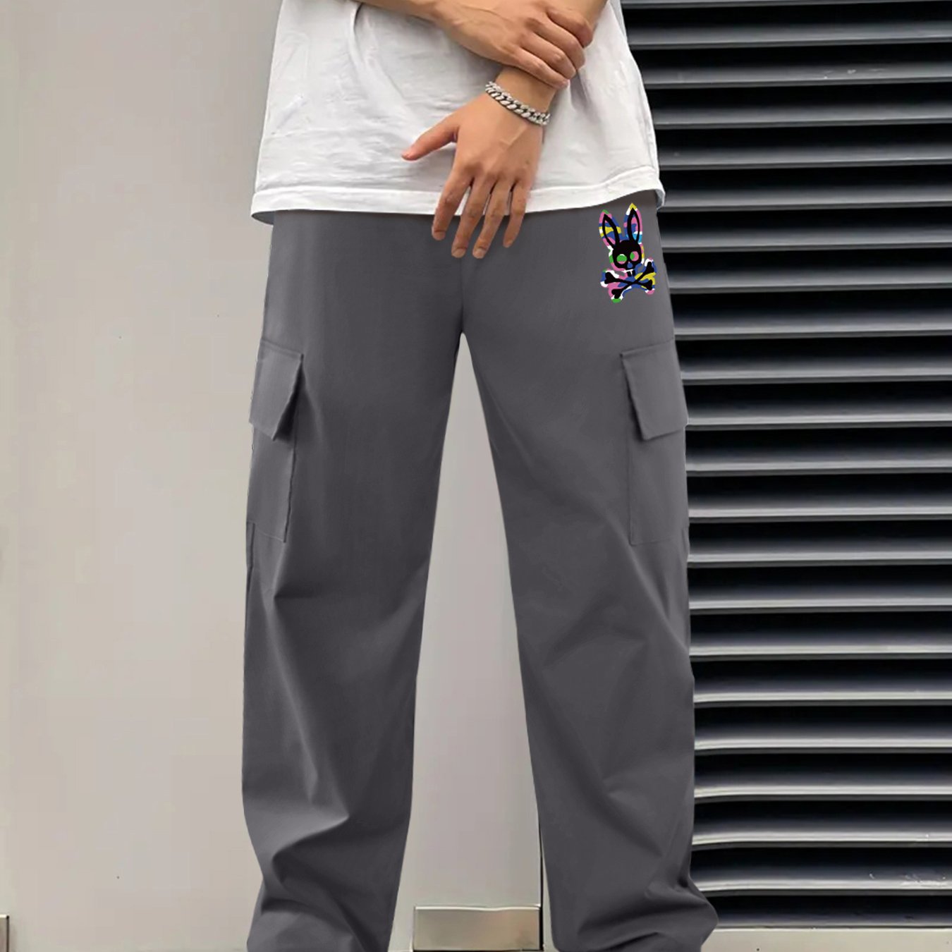 Classic Cargo Pants Men s Drawstring Loose Straight Leg