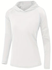 Women's UPF 50 Sun Protection Hoodie Shirt Lightweight Fishing Hiking UV Shirt