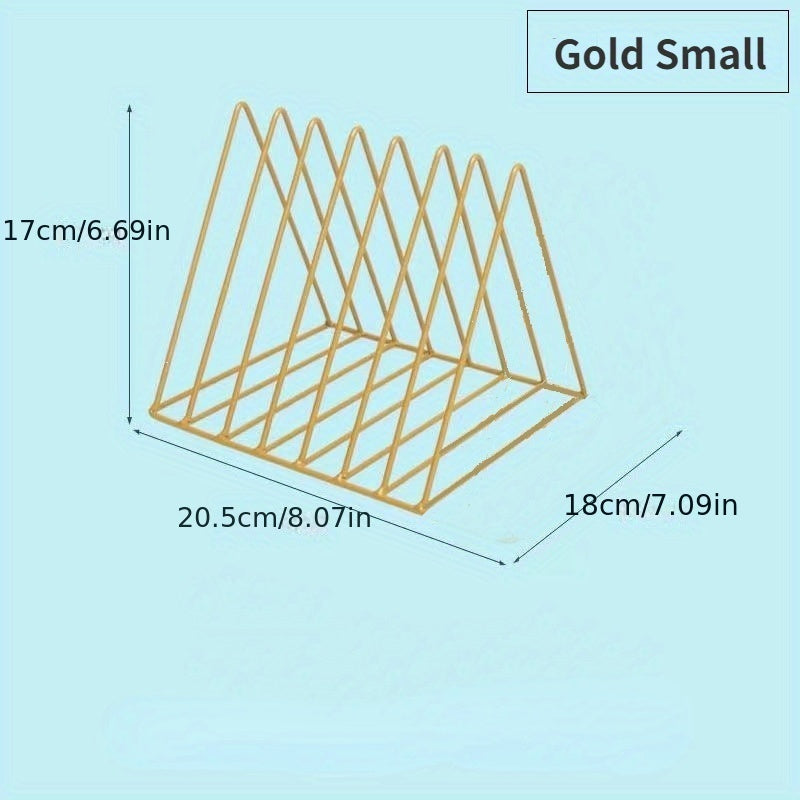 Small Bookshelf Triangle Rack Iron Storage Fresh Wind Small Magazine Book Storag
