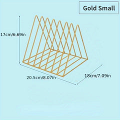 Small Bookshelf Triangle Rack Iron Storage Fresh Wind Small Magazine Book Storag