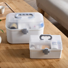 Large Capacity Medicine Bin with Handle Home Storage Box