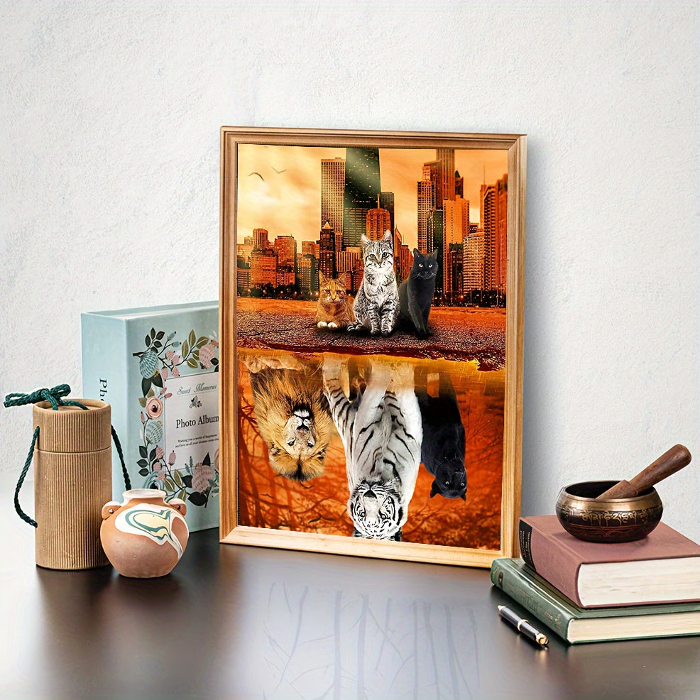 Diamond Painting Kit Cat 11 8X15 7inch