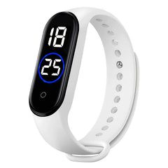Student Touchscreen LED Sports Watch PVC Strap 24hr Display