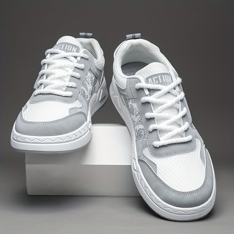Men's Low Top Lace Up Skate Shoes Wear resistant Non Slip Sneakers