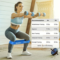 5pcs Yoga Resistance Ring Elastic Band Set for Gym Training